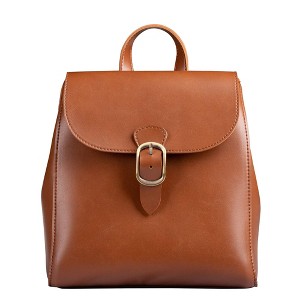 Generic Simple Vegan Leather Flap 3 Way Convertible Backpack Classic Vintage Faux Leather Fashion Daypack - 1 of 4