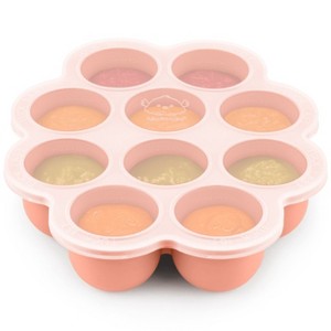 Prep Silicone Baby Food Freezer Tray with Clip-on Lid, 2oz x 10 Silicone Freezer Molds, BPA-Free Baby Food Storage - 1 of 4