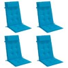 vidaXL Highback Chair Cushions 4 pcs Light Blue Oxford Fabric - 3 of 4