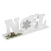 Northlight Noel and Snowflake Christmas Sign with Pinecone Holly - 10.25" - White and Silver - 4 of 4