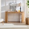 PAGED Curved Console Table with Drawer, Modern Minimalist Entryway Table with Unique Vertical Stripe Design for Living Room, Entrance - 2 of 4