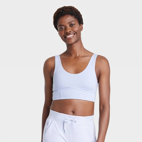 Women's Light Support Brushed Sculpt Bold Stitch Sports Bra - All In  Motion™ Lavender Xs : Target