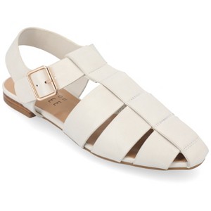 Journee Collection Womens Medium and Wide Width Cailinna Caged Buckle Square Toe Flats - 1 of 4