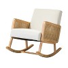 Adena Rocking Accent Chair with Rattan Arms | Karat Home - 2 of 4