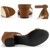 Perphy Women's Open Toe Ankle Strap Block High Heels Sandals - 3 of 3