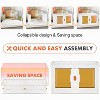MAYEERTY 37QT Stackable Plastic Storage Bins with Lids and Wheels, Foldable Storage Boxes with Doors, Portable and Lockable Organizer Boxes - 3 of 4