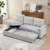 VASIP 78.75" Reclining Sectional Sofa Bed with USB/Tape-C ChargingPorts, Side Storage and Organizer Pockets, L-Shape  for Living Room,Apartment - 2 of 4