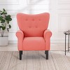 Erommy Mid Century Velvet Tufted Armchair, High Back Accent Chair - 4 of 4