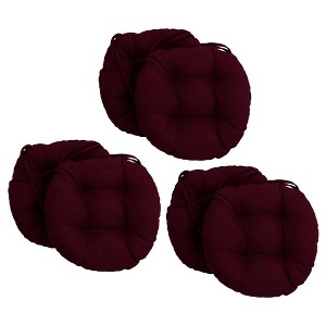 Blazing Needles, 16-inch Spun Polyester Solid Outdoor Round Tufted Chair Cushions (Set of 6) - 1 of 1