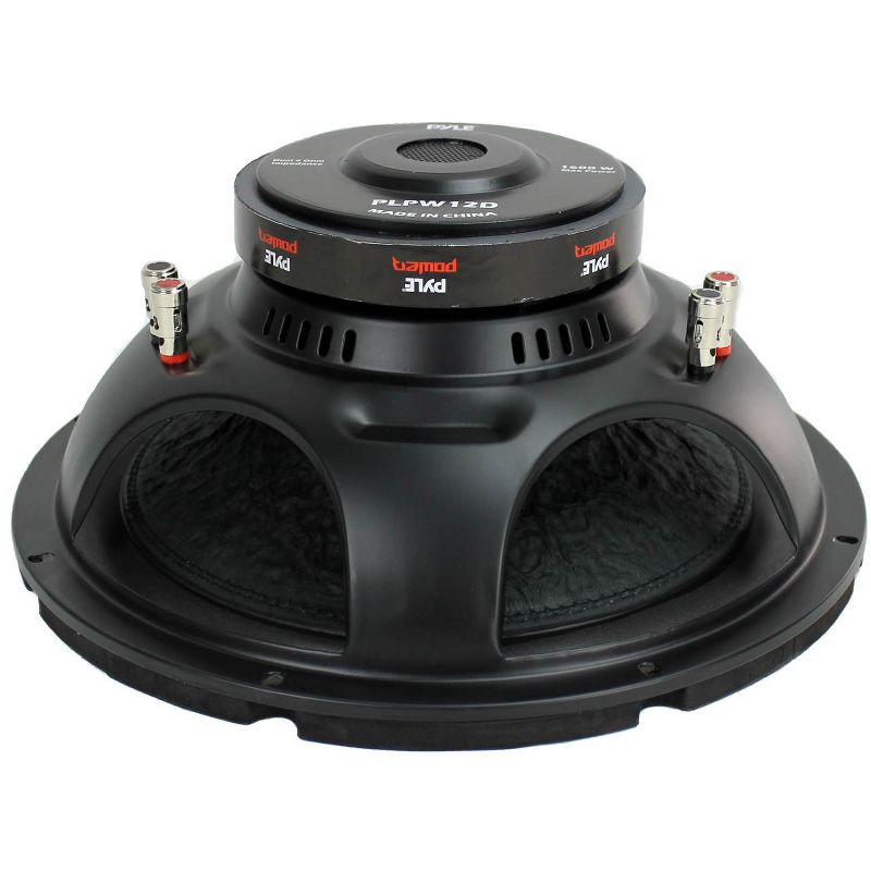 Pyle PLPW10D 12 Inch 1600 Watts Maximum Car Audio Power Dual Voice Coil 4 Ohm Impedance Subwoofer Sound Speaker System Unit, Black, 3 of 7