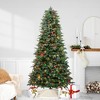 Northlight Real Touch™ Artificial Pre-Lit Slim Dunton Spruce Christmas Tree - 7.5' - Multi-Color Lights - 2 of 4