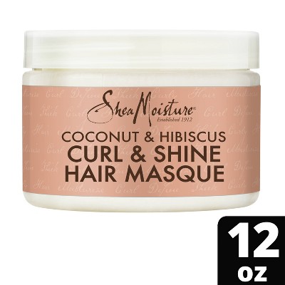 Photo 1 of (pack of 3) SheaMoisture Coconut & Hibiscus Curl & Shine Hair Masque - 12oz