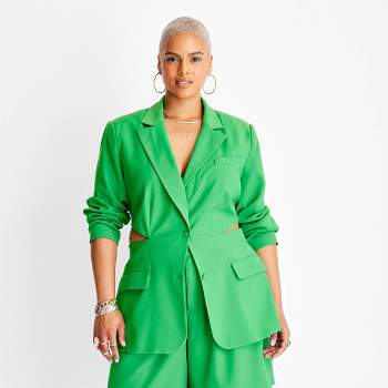 Women's Cut Out Blazer - Future Collective™ with Alani Noelle Green 4X