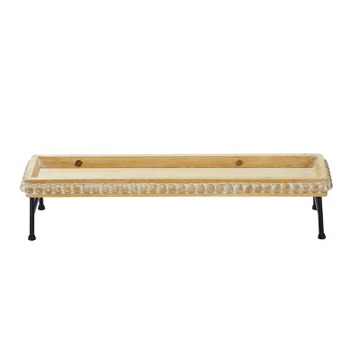 VIP Wood 24.5 in. Brown Aged Tray Riser