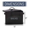 Nat & Jules Extra Large Black 15 x 10 Metal Farmhouse Bread Box - Holds Two Full Loaves - 2 of 4