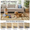 Braided Print Area Rug Washable Bedroom Rugs Bordered Geometric Indoor Soft Carpet Farmhouse Low Pile Non Slip Throw Floor Cover - 4 of 4