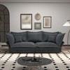 90.55" Modern Sofa Couch, Comfy Upholstered Deep Seat Sofa with Pillows, Convertible Loveseat for Living Room Bedroom Apartment Office - 2 of 4