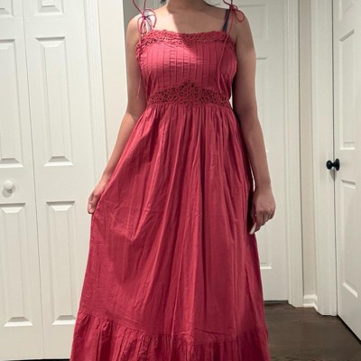 strapless open back dress Red Valentino Black Pink & White Silk Dress w/ Lace Trim Sz 2