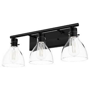 Hunter Fans 7.5" Van Nuys Wall Light Matte Black 3-Light Vanity Fixture for Indoor Use - 1 of 1
