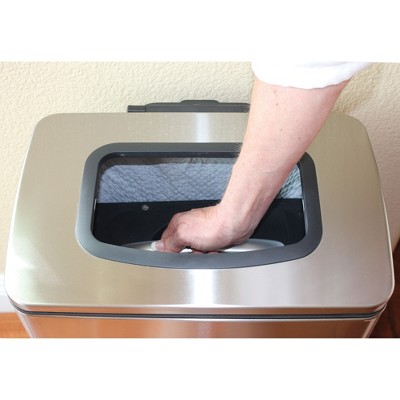 Stainless Steel Manual Trash Compactor with Soft Touch Pedal, 40L
