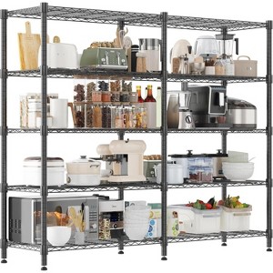 HOMDOX 5-Tier Heavy Duty Metal Storage Rack 72"×18"×72" Adjustable Wire Shelves 2000LBS Free Standing Storage Units Black - 1 of 4