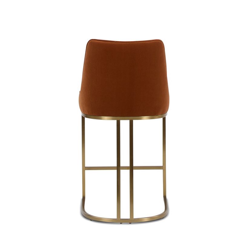 Jennifer Taylor Home Maddie 28" Modern Glam Gold Base Counter Height Bar Stool, 3 of 9