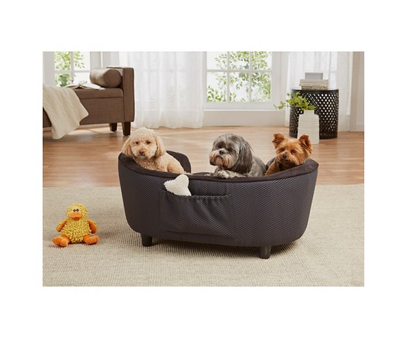 Enchanted Home Pet Hudson Ultra Plush Pet Bed - Diamond Black