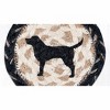 Earth Rugs Black Lab Coaster – 5"x5" Braided Jute with Dog Silhouette Print for Rustic, Farmhouse, or Pet-Lover Home Decor - 3 of 3