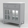 30" Bathroom Vanity with Ceramic Sink, Adjustable Shelf, Tip-Out Tray, Soft-Close Drawers, Solid Wood Tapered Legs - 4 of 4