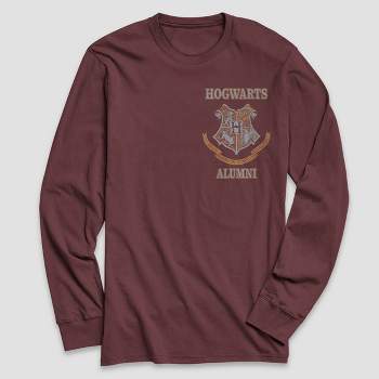 Men's Harry Potter Hogwarts Long Sleeve Graphic T-Shirt - Maroon