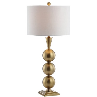 33" Metal Mackenzie Table Lamp (Includes LED Light Bulb) Gold - JONATHAN Y