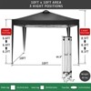 SKONYON 10' x10' Canopy Tent Instant Pop-Up Canopy Folding Tent Sun Shelter UV50+ - 3 of 4