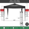 SKONYON 10' x10' Canopy Tent Instant Pop-Up Canopy Folding Tent Sun Shelter UV50+ - image 3 of 4