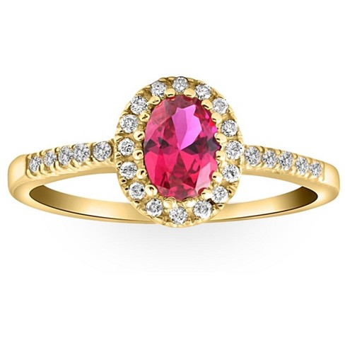 Pompeii3 3/4ct Ruby & Diamond Ring 14K Yellow Gold - image 1 of 4