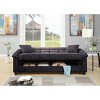 VYNXARIA Contemporary Living Room Adjustable Sofa Ebony Microfiber Couch Plush Storage Couch 1pc Futon Sofa w Pillows,Black - 3 of 4