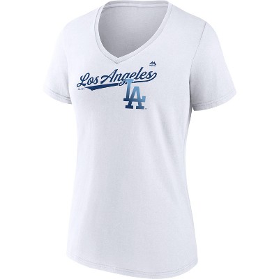 MLB Los Angeles Dodgers Women's Short Sleeve V-Neck T-Shirt
