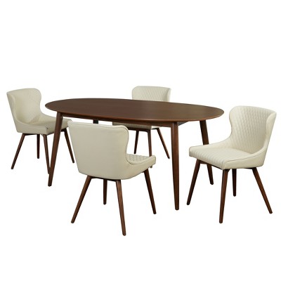 5pc Seguro Dining Set Cream - Buylateral