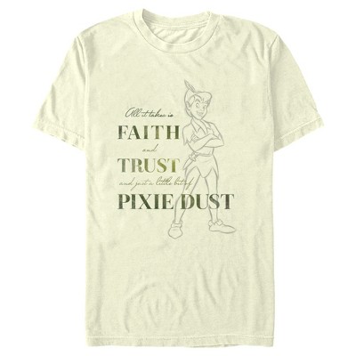 Trust T-shirt : Target Men\'s Pan Dust Peter Faith Pixie