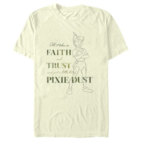 : Target Dust Men\'s Pan Peter Pixie Trust T-shirt Faith