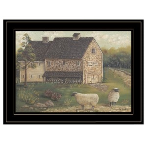 "Stone Barn" By Pam Britton, Ready to Hang Framed Print, Black Frame - 1 of 4