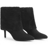BLISSFUL STEP Women's Faux Fur Stiletto Heel Pointed Toe Ankle Booties - 4 of 4