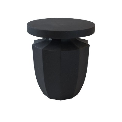 Garden End Table, 20.3" H Modern Heavy Duty Patio Sturdy Faux Terrazzo Accent Table Side Table Plant Table