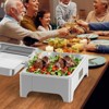 Electric Chafing Dish, 9 QT Full Size Touch Screen Chafing Dishes for Buffet Roll Top Set Food Servers and Warmer with Glass Lid for Catering, Partie - 2 of 4