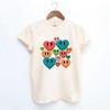 Simply Sage Market Women's Distressed Smiley Hearts Short Sleeve Garment Dyed Tee - 3 of 4