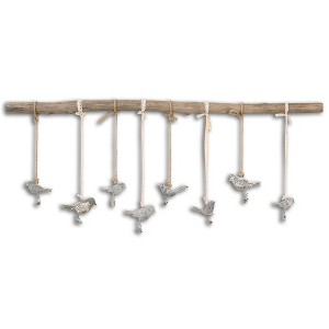 Uttermost Birds On A Branch Wall Art, Handcrafted Elm Wood Carving, Nature-Inspired Design, 44.5" W × 18" H - 1 of 4