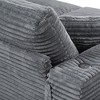 NicBex Oversized Corduroy Loveseat Chaise Sectional Sofa Bed - 2 Cup Holders & 2 Pillows for Living Room/Bedroom - 4 of 4
