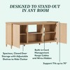 Walker Edison Scandinavian Reeded TV Stand with Storage for up to 70" TVs - 3 of 4