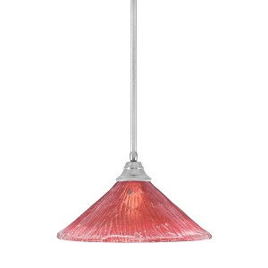 Toltec Lighting Any 1 - Light Pendant in  Brushed Nickel with 16" Raspberry Crystal Shade - 1 of 1