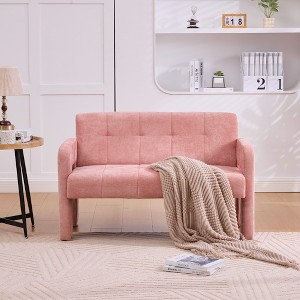 GDFStudio Ines 46.85'' Modern Chenille Upholstered Loveseat Sofa - 1 of 4