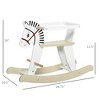 VYNXARIA Wooden Rocking Horse Toddler for Kids 1-3 Years , White - 3 of 4